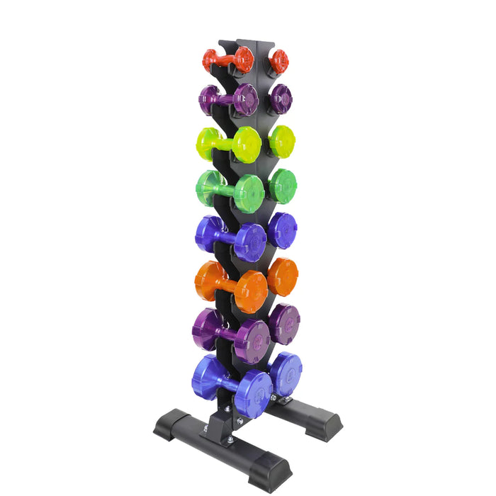 TKO 8 Pair Gummi Bell Set with Storage Rack | 179GBR-C8