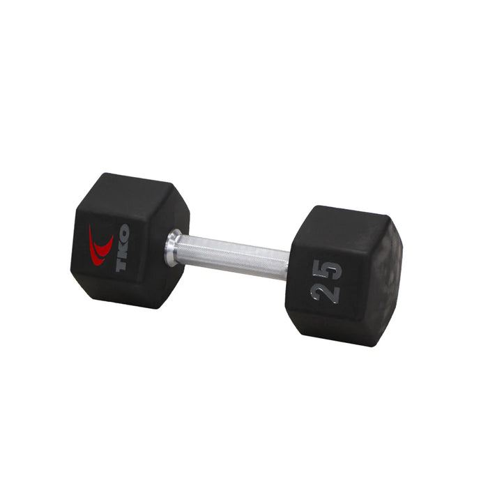 TKO Urethane Hex Dumbbell Set with 3-Tier Rail Rack | S6230