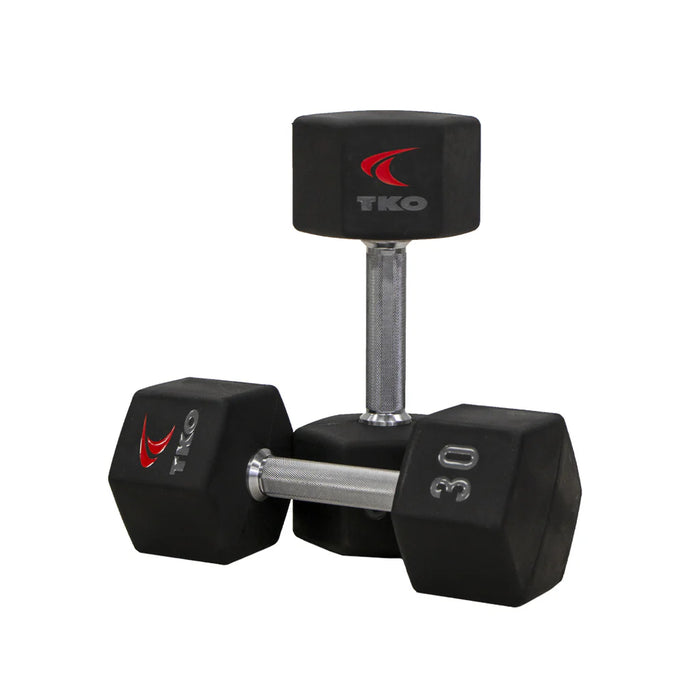 TKO Urethane Hex Dumbbell Set with 3-Tier Mega Rack | S891