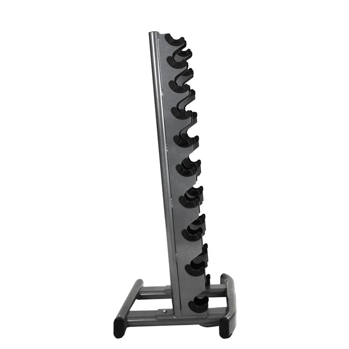 TKO Rubber Hex Dumbbell Set with 10 Pair Vertical Rack | S840