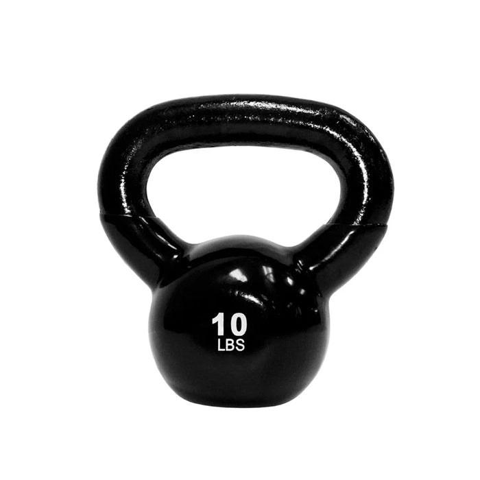 TKO Vinyl Kettlebell Set with 3-Tier Storage Rack | S856