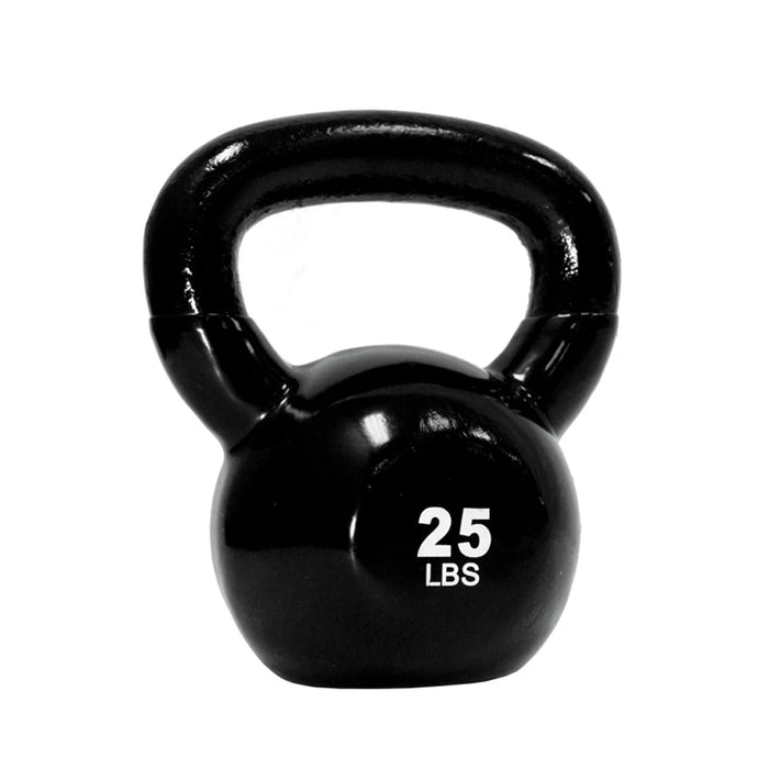 TKO Vinyl Kettlebell Set with 3-Tier Storage Rack | S856