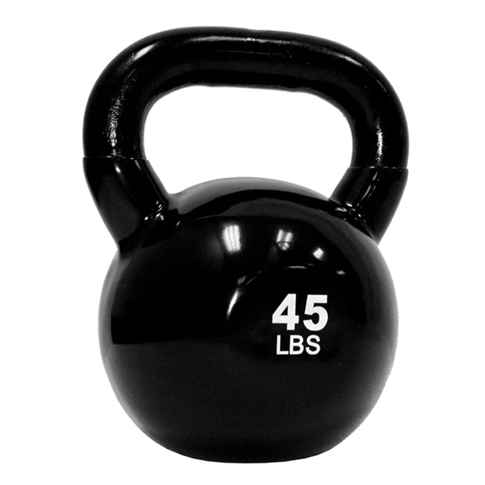 TKO Vinyl Kettlebell Set with 3-Tier Storage Rack | S856