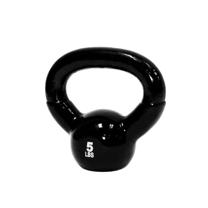 TKO Vinyl Kettlebell Set with 3-Tier Storage Rack | S856