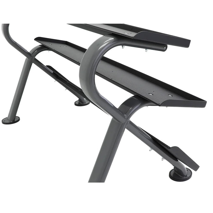 TKO Rubber Hex Dumbbell Set with 3-Tier Horizontal Rack | S890