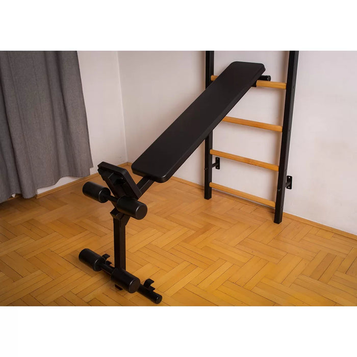 BenchK 733 Wall Bars with Pull-up Bar, Dip Bar & Workout Bench