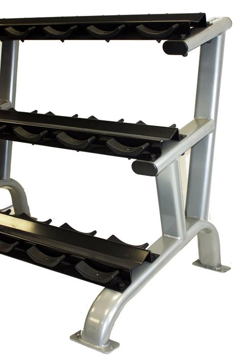 Troy 3-Tier Horizontal Dumbbell Saddle Storage Rack | DR-15