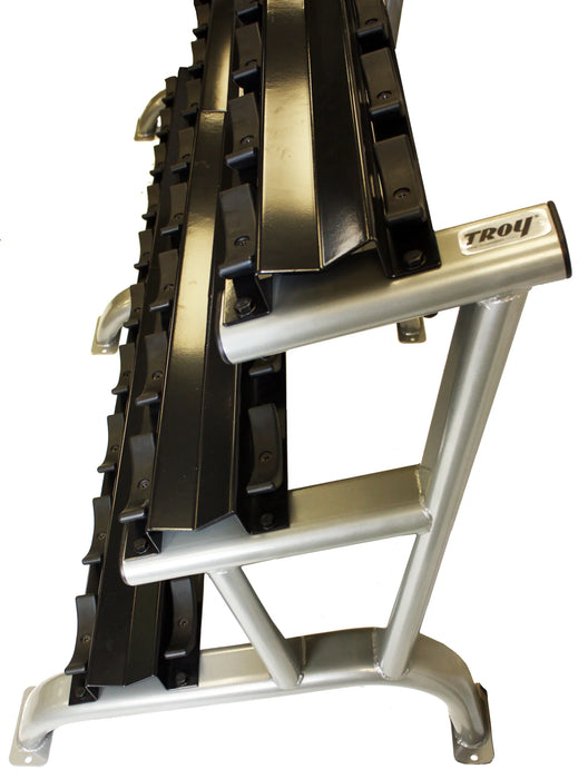 Troy 3-Tier Horizontal Dumbbell Saddle Storage Rack | DR-15