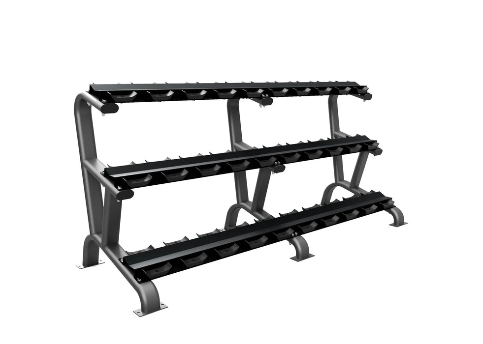 Troy 3-Tier Horizontal Dumbbell Saddle Storage Rack | DR-15