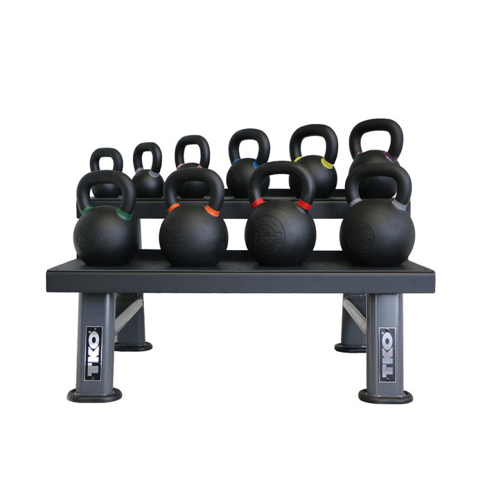 TKO 2-Tier Horizontal Kettlebell Storage Rack | 859KR