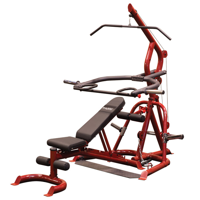 Body-Solid GLGS100P4 Corner Leverage Machine with Bench