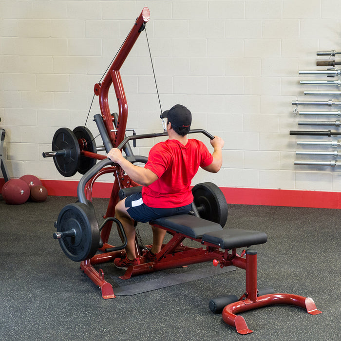 Body-Solid GLGS100P4 Corner Leverage Machine with Bench