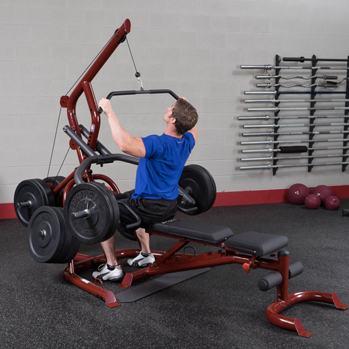 Body-Solid GLGS100P4 Corner Leverage Machine with Bench