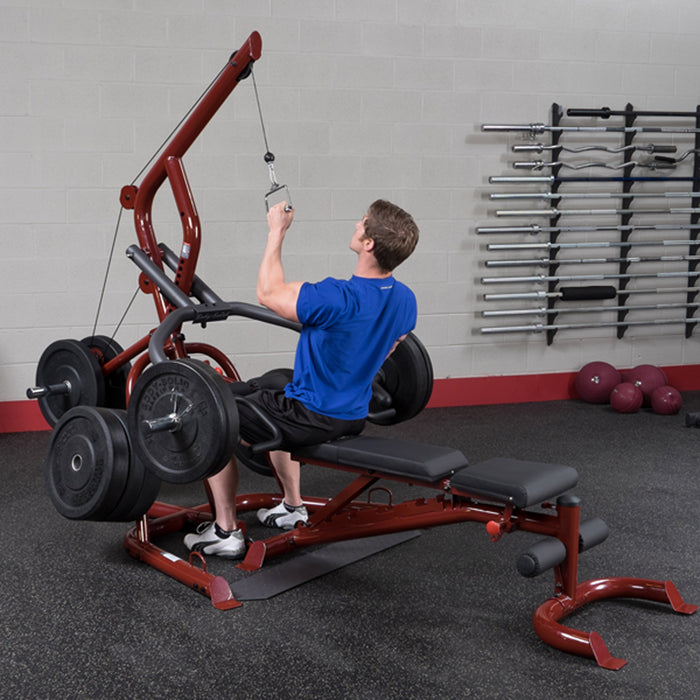 Body-Solid GLGS100P4 Corner Leverage Machine with Bench