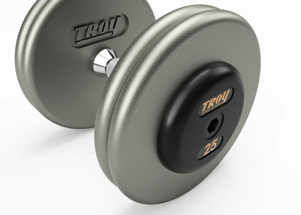 Troy Pro-Style Hammertone Cast Iron Dumbbell Set | HFD