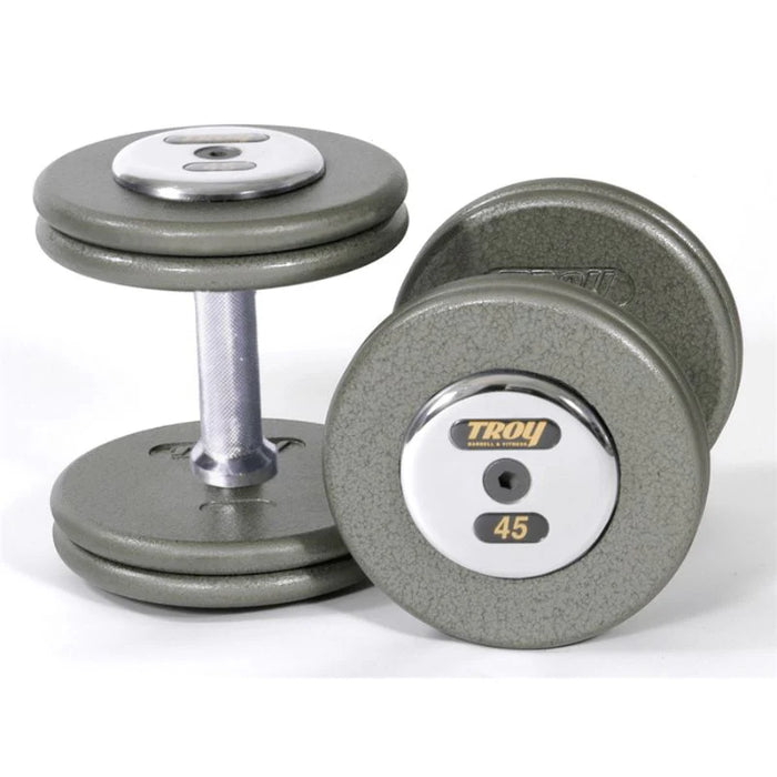 Troy Pro-Style Hammertone Cast Iron Dumbbell | HFD (5-50 lbs)