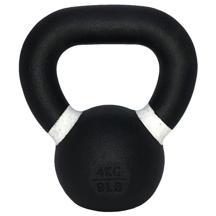 TKO Cast Iron Kettlebell Set with 3-Tier Storage Rack | S856