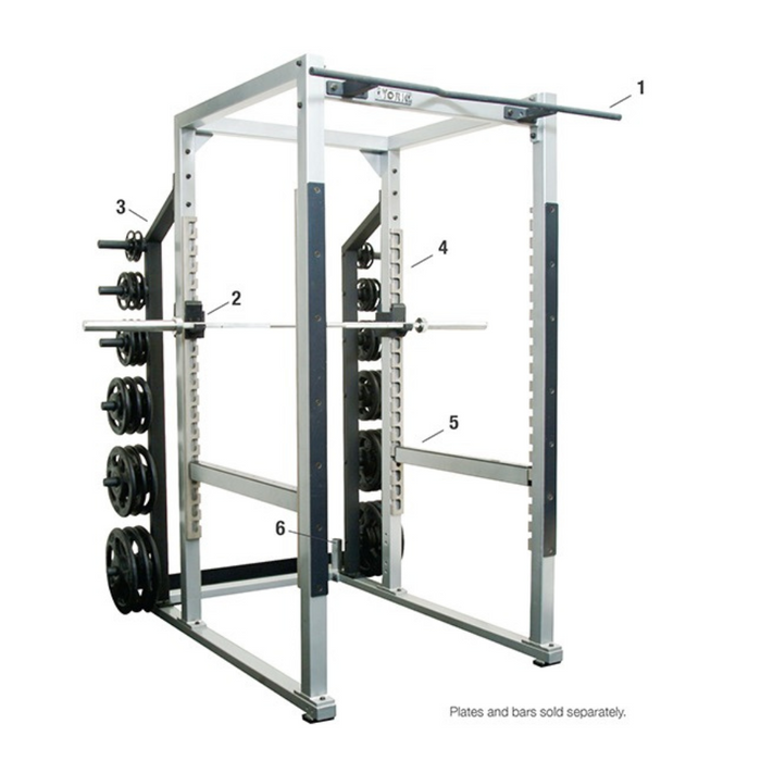 YORK STS Power Rack with Hook Plates