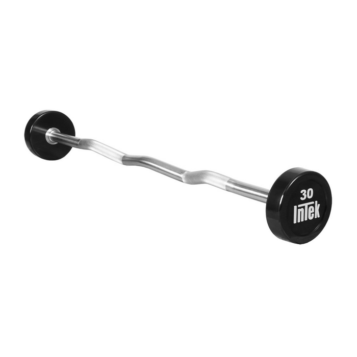 Intek Strength Bravo Series Solid Urethane Fixed Curl Bar