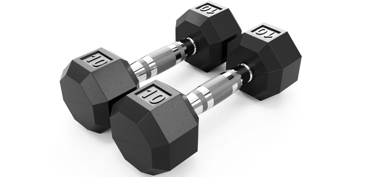 Troy VTX 8-Sided Rubber Dumbbell Set | SD-R