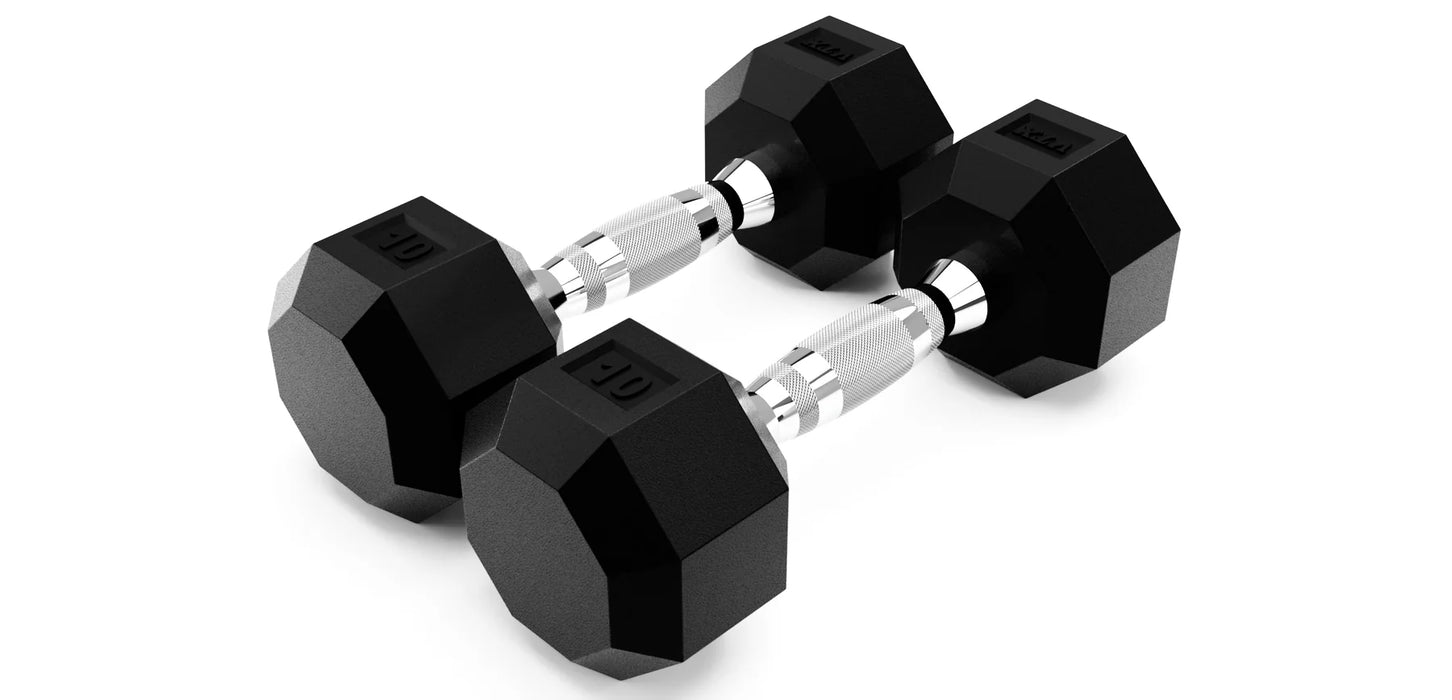 Troy VTX 8-Sided Urethane Dumbbell Set with Storage Rack