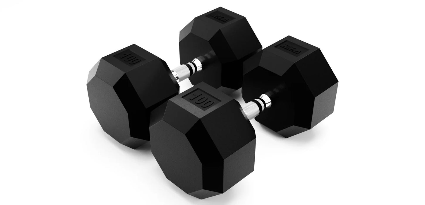 Troy VTX 8-Sided Urethane Dumbbell Set with Storage Rack