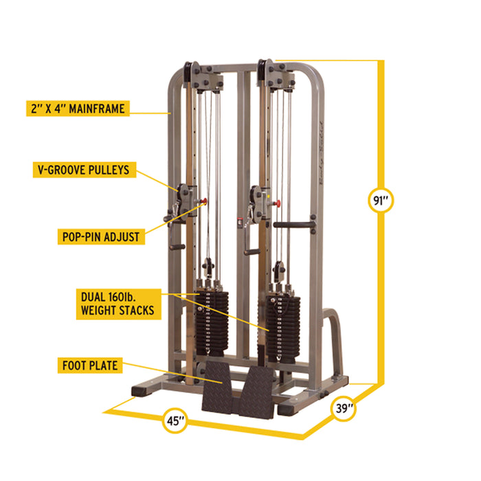 Body-Solid Pro Clubline SDC2000G Dual Cable Column Machine