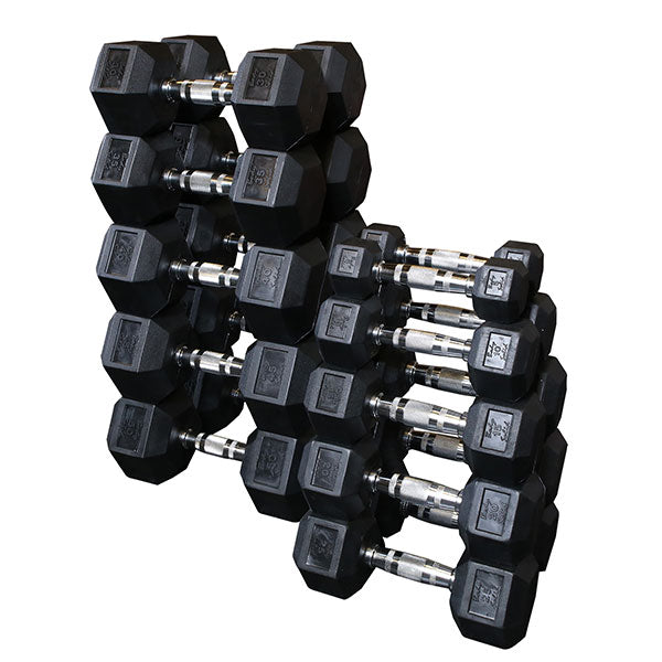 Body-Solid Tools SDR Rubber Hex Dumbbell Set