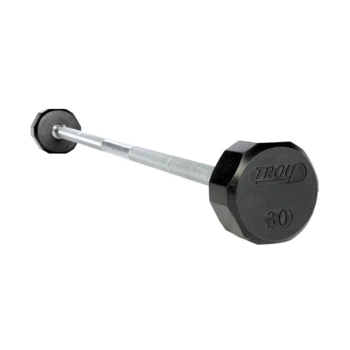 Troy 12-Sided Straight Rubber Barbell Set | TSB-R