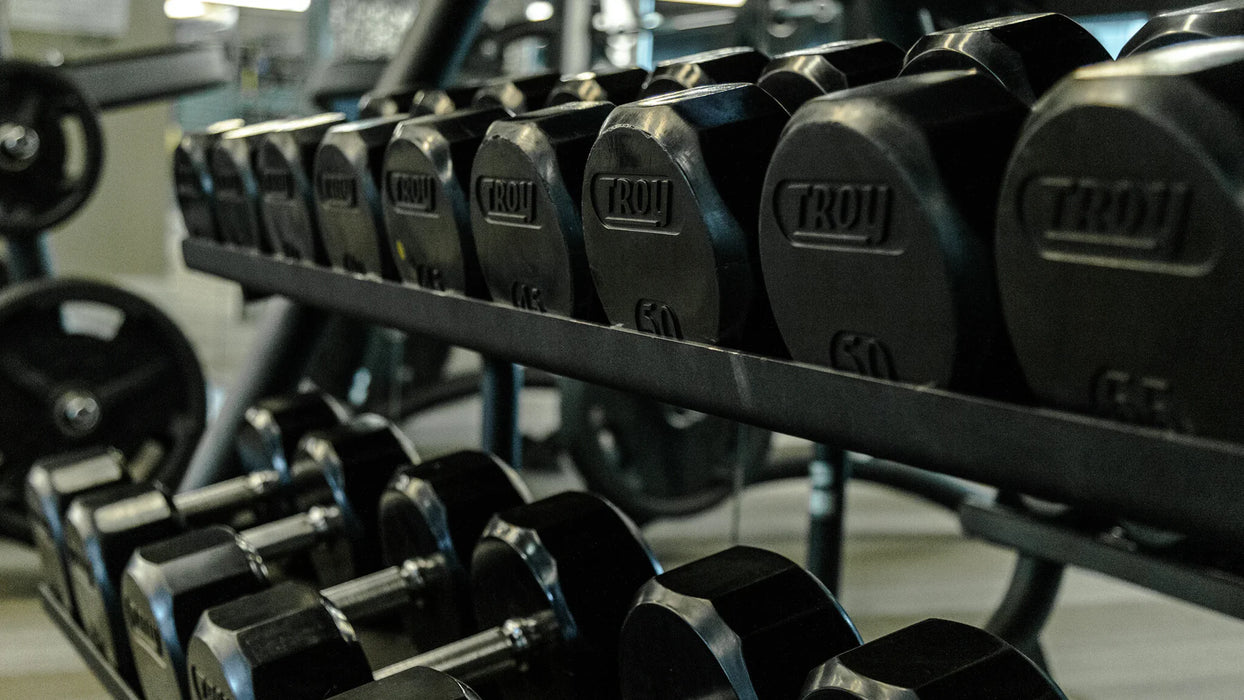 Troy 12-Sided Rubber Dumbbell Set | TSD-R
