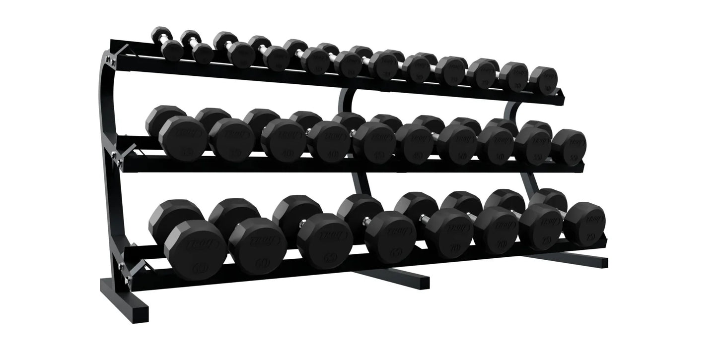 Troy 12-Sided Rubber Dumbbell Set | TSD-R