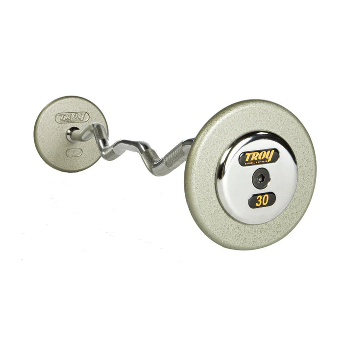 Troy Pro-Style Hammertone Cast Iron Curl Barbell Set | HZB