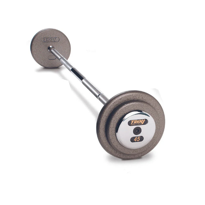 Troy Pro-Style Hammertone Cast Iron Straight Barbell Set | HFB