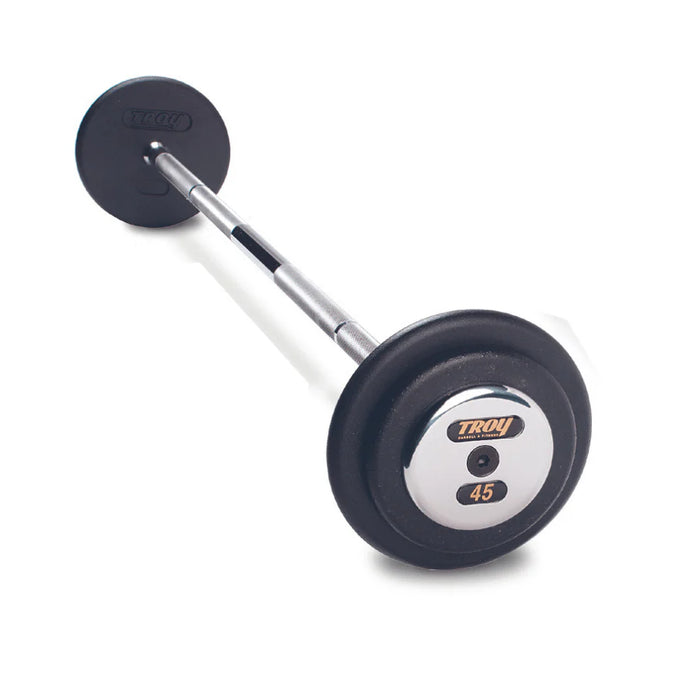Troy Pro-Style Black Cast Iron Straight Barbell Set | PFB