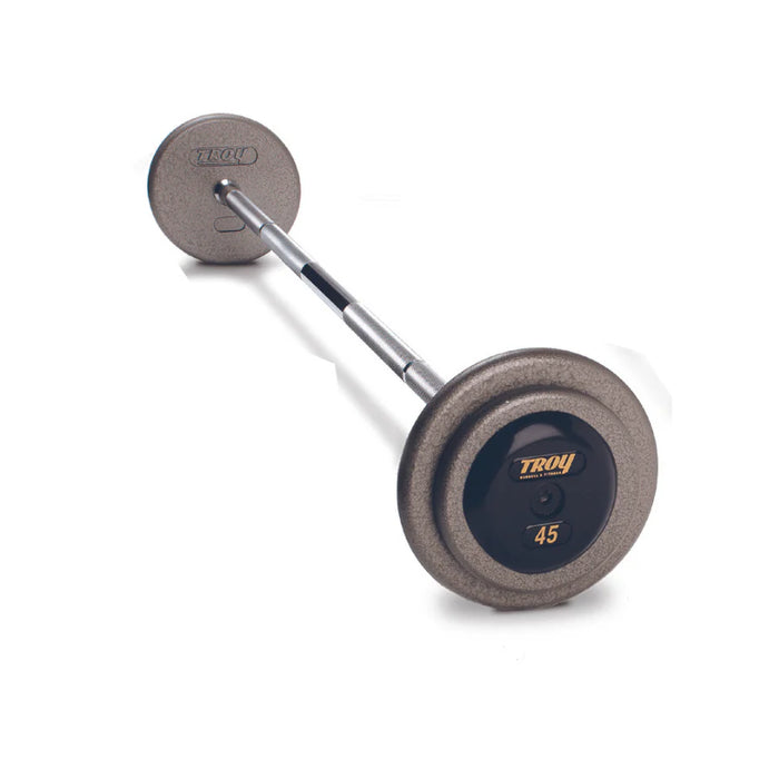 Troy Pro-Style Hammertone Cast Iron Straight Barbell Set | HFB