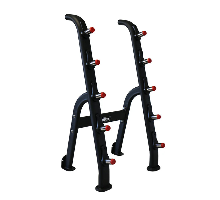TKO Rubber Barbell Set with Storage Rack | S845