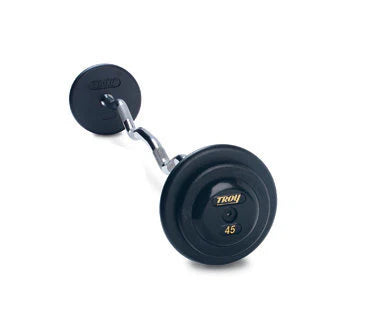 Troy Pro-Style Black Cast Iron Curl Barbell Set | PZB
