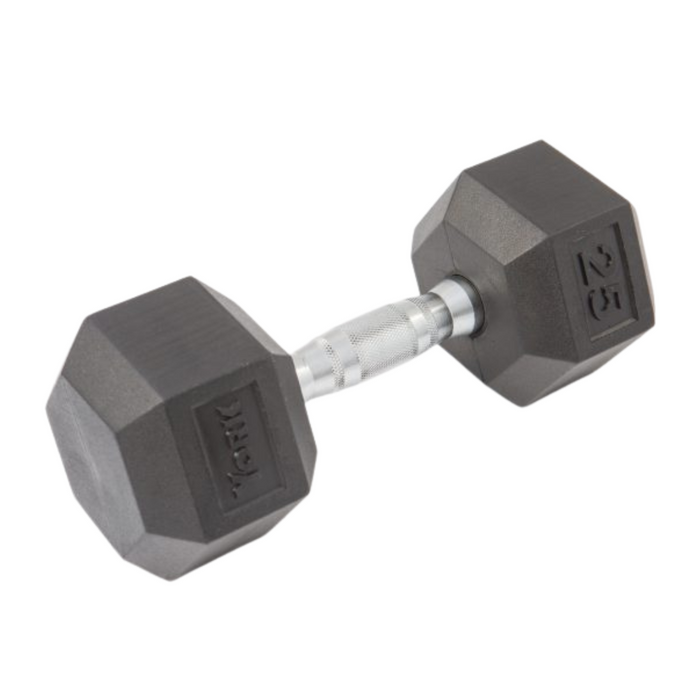 YORK Rubber Hex Dumbbell