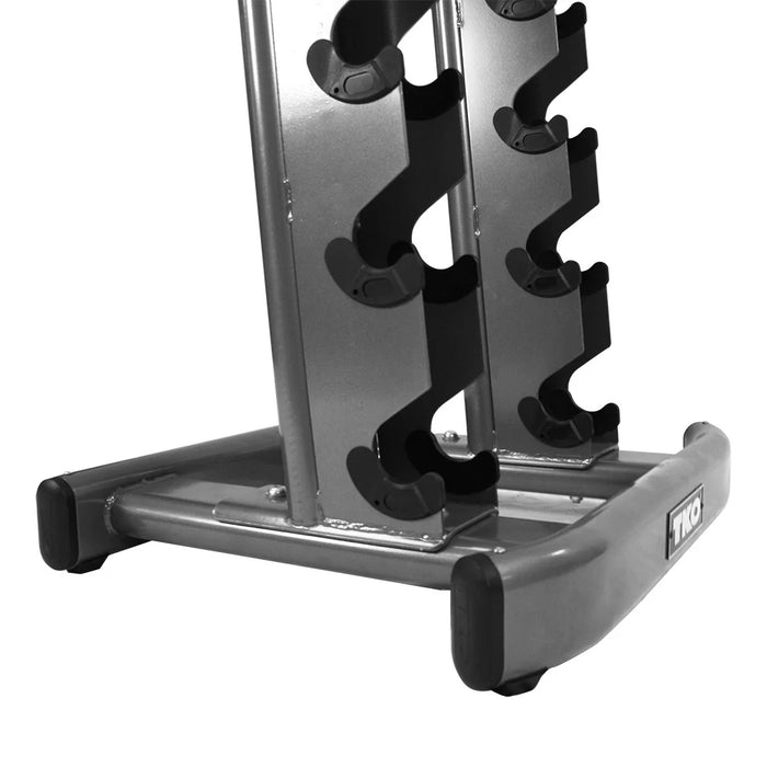 TKO Rubber Hex Dumbbell Set with 10 Pair Vertical Rack | S840