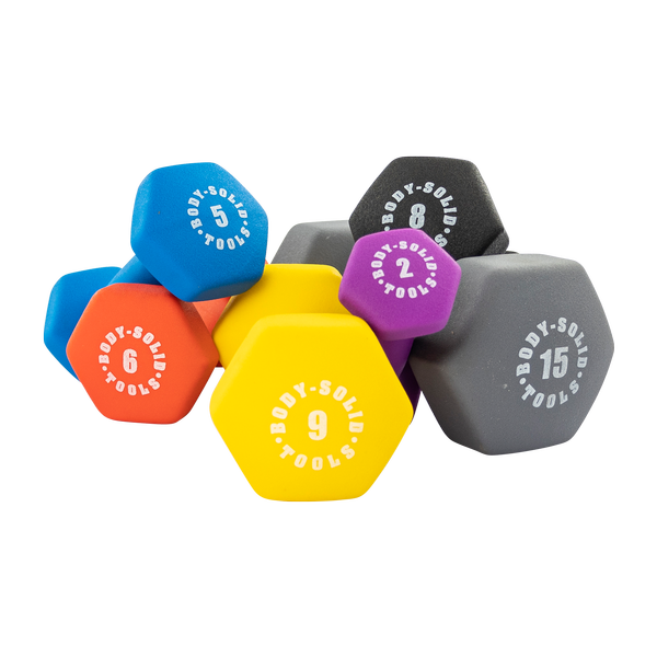 Body-Solid Tools BSTND Neoprene Dumbell Set