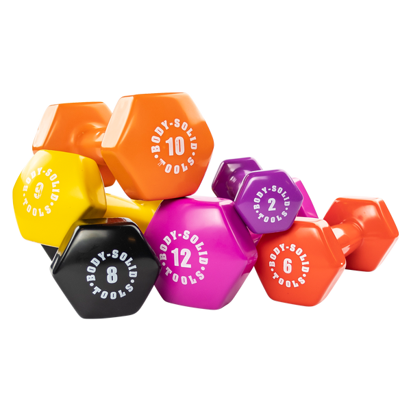 Body-Solid Tools BSTVD Vinyl Dumbbell Set