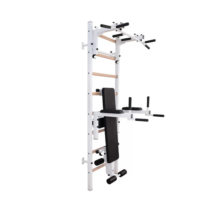 BenchK 233 Wall Bars with Pull-up Bar, Dip Bar & Workout Bench