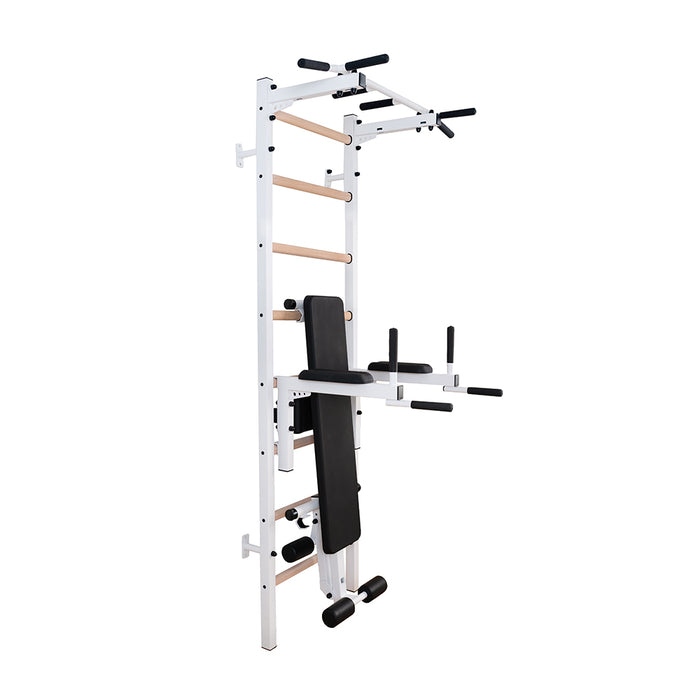 BenchK 223 Wall Bars with Pull-up Bar, Dip Bar & Workout Bench