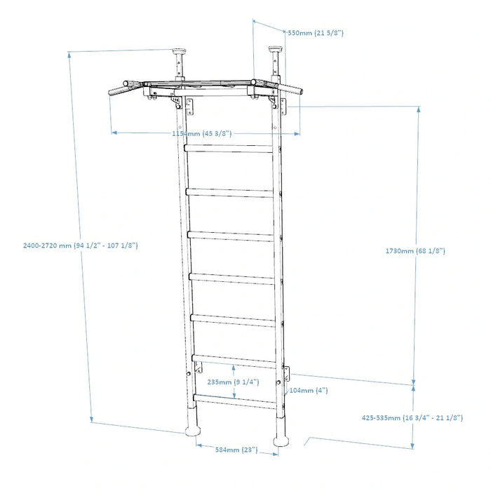 BenchK 521 Wall Bars with Pull-up Bar