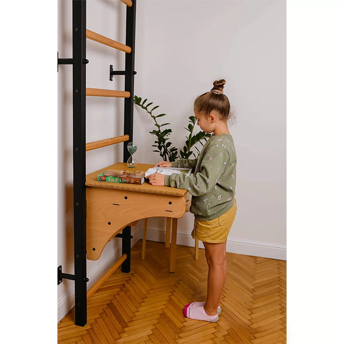 BenchK 212 Wall Bars with Adjustable Pull-up Bar & BenchTop