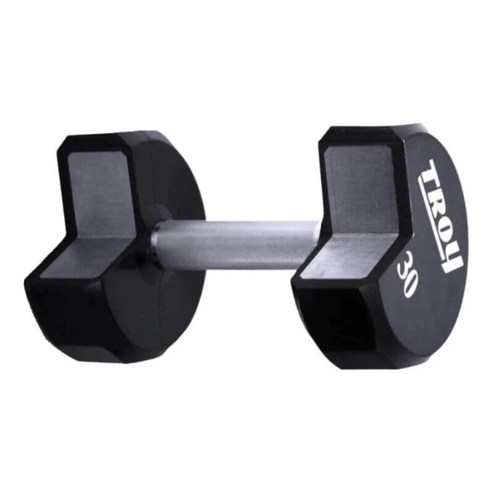 Troy 12-Sided Urethane Dumbbell Set with Storage Rack | COMMPAC-TSDU50