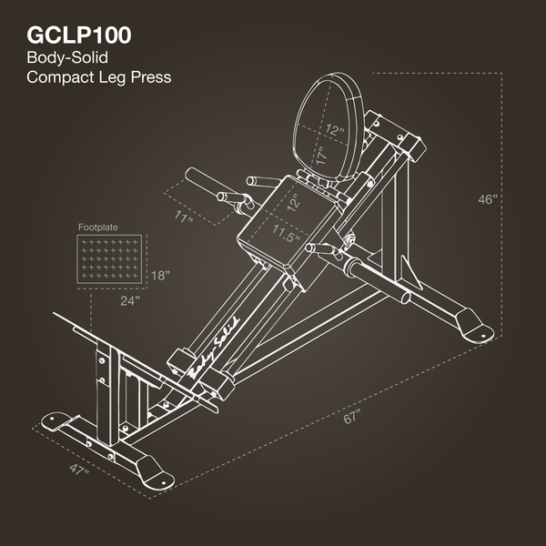 Body-Solid GCLP100 Compact Leg Press Machine