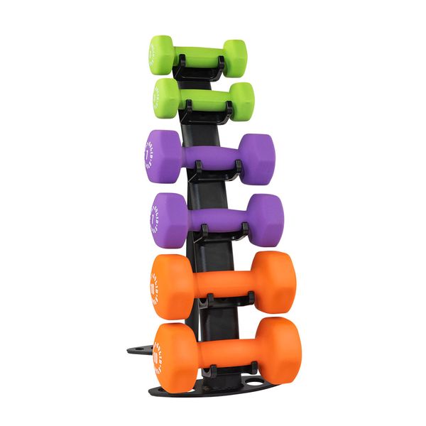 Body-Solid GDR10 3-Pair Vinyl Dumbbell Rack