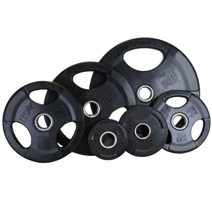 Troy USA Rubber Olympic Grip Plate Set | GP-R