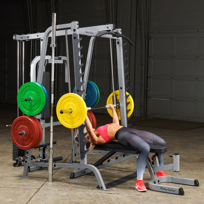 Body-Solid GS348P4 Series 7 Smith Machine Bundle